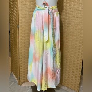Modcloth Pastel Tie-Dye Wide Leg Pants